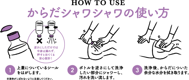 からだシャワシャワの使い方