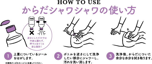 からだシャワシャワの使い方